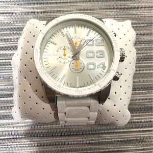 White Diesel Chronograph Watch 51mm
